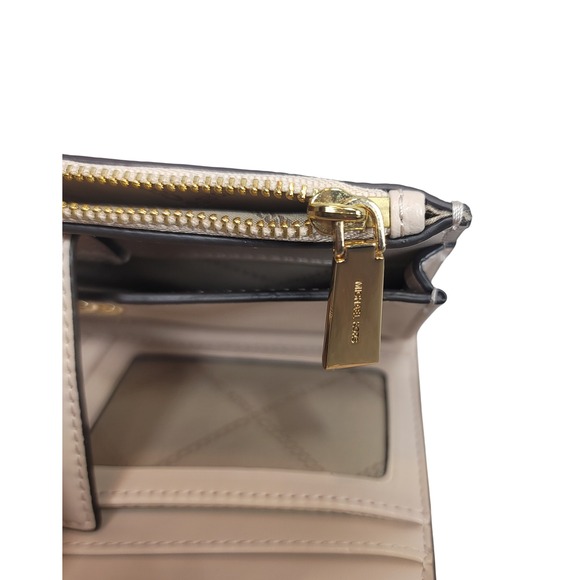 Michael Kors‎ Double Zip Wristlet Pale Pink Pebble Leather Wallet - Picture 16 of 16